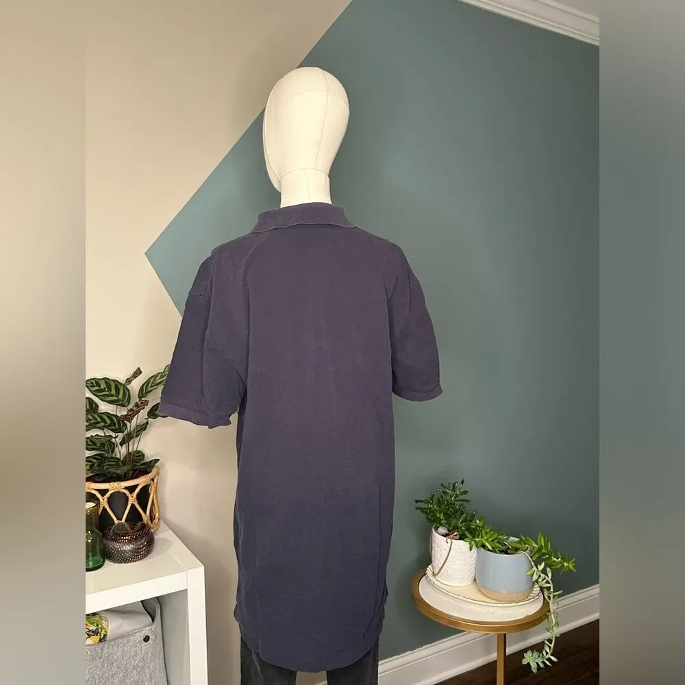 Polo Ralph Lauren Men’s Medium Navy Collared Shirt, Red Logo, Classic Fit - Picture 4 of 10